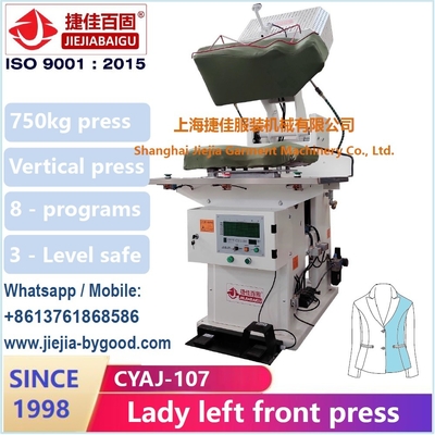 دستگاه پرس بخار عمودی پوشاک ISO 9001 برای کت و شلوار کت و شلوار لیدی لباس تجهیزات اتو کردن لباس دستگاه اتو کت و شلوار